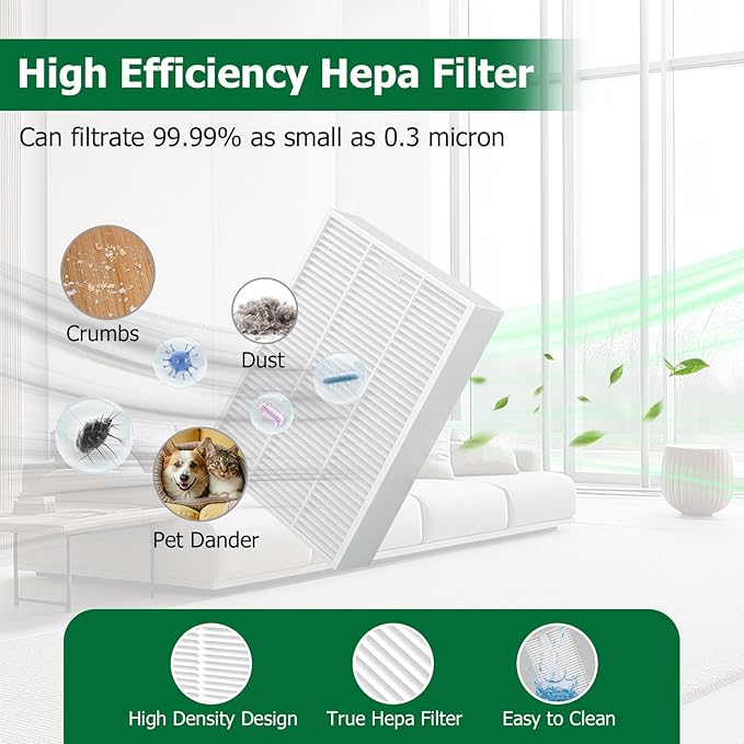 22 Pack Replacement Accessories for iRobot Roomba 104/105 Vac/ 105 Combo/Vac 2/ (Q0520/Q052) Vacuum,2 Main Brushes,6 Side Brushes+6 Dust Bags+4 Filters+4 Mop Pads