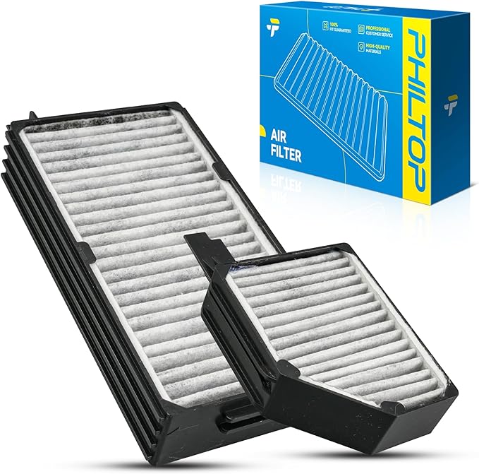 PHILTOP Cabin Air Filter,Replacement for CF10383,2000-2004 Outback, 2000-2004 Legacy, 2001-2004 Outback, 2003-2006 Baja with Activated Carbon Filter Up Dust Pollen Odor PACK of 2