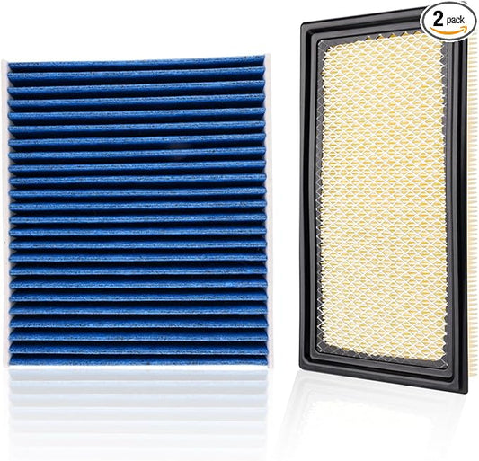 HEPA Cabin Air Filter and Engine Air Filter Fit for Explorer 11-19, Flex 10-19, Fusion 10-12,Police Interceptor 14-18, Taurus 09-19, Lincoln MKS 10-16, MKT 10-19 Replacement CF11176 CA10242