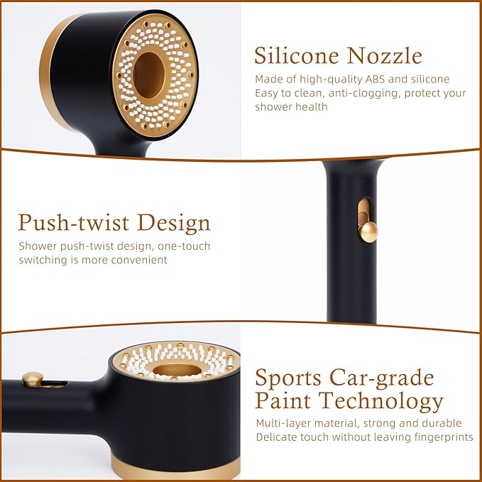 Handheld Filtered Shower Head, High Pressure, Reduce Impurities for Healthier, Skin & Hair, with NSF Certified Filtration for Hard Water Shower Filter & Vitamin C Aroma Ring (White)