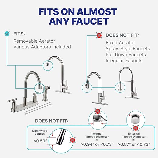 NU Aqua Countertop Water Filter System - 8 Stage Alkaline w/Faucet - Over The Counter Top Drinking Water Purifier Filtration & Dispenser for Kitchen Sink - 120-Day Trial - Filtros de Agua para Tomar