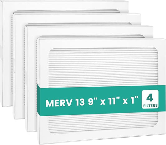 9 x 11 x 1 MERV 13 Replacement Dehumidifier Filter Compatible with Santa Fe Compact70, Ultra70, Element, Compact2, UA 65H dehumidifier Models, Upgraded, 4 Pack