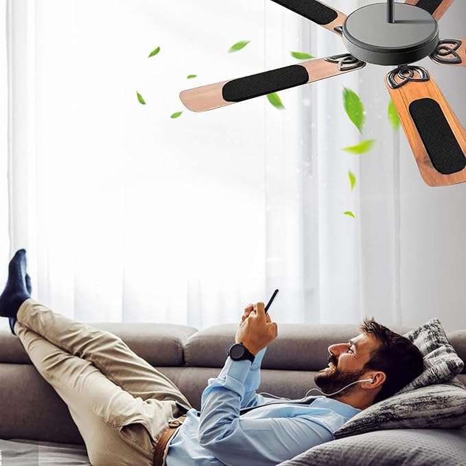 Ceiling Fan Filter, 5-Pack Ceiling Fan Filters for Blades, Ceiling Fan Air Purifier Pads, Coconut Carbon Universal Air Filter, Ceiling Fan Blade Filters for Common Household Contaminants(10*3.5*0.4”)