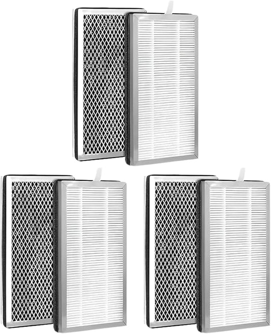 Nispira True HEPA Replacement Filter with Activated Carbon Compatible with MA#15 Air Purifier Part MA#15R. 6 Packs