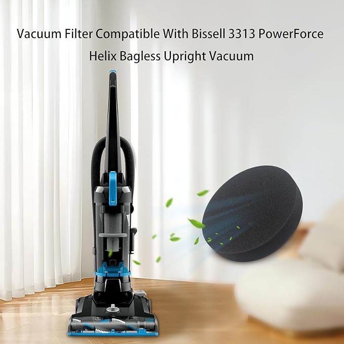 Replacement Filter Compatible with Bissell 3313 PowerForce Helix Bagless Upright Vacuum (4 Pack)