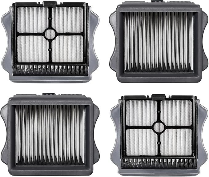 keluke Vacuum Filter Replacement Compatible with Tineco iFloor 3, Floor ONE S3 & Floor ONE S5, Floor ONE S5 Pro Cordless Vacuum Cleaner, 4 Pack Replacement Filters