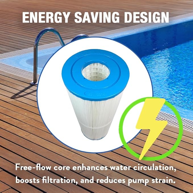 Doheny's PRB50-IN1 Spa Filter | Repl. Filter for Dynamic Series IV-DFM, Waterway 50 In-Line | Replaces Pleatco PRB50-IN, Unicel C-4950, Filbur FC-2390. OD: 5”, Length: 13 5/16”, Hole: 2 1/8” | 12-Pack