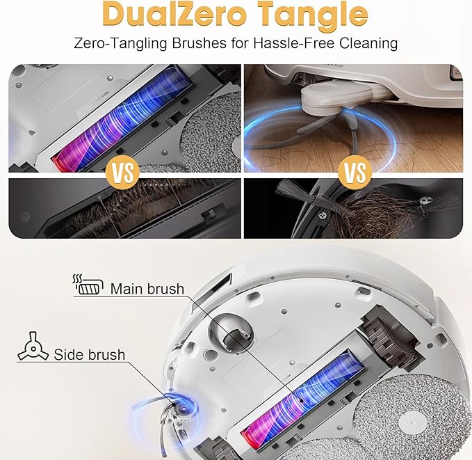 25PCS Qrevo S5V Replacement Accessories Kit Compatible with Roborock Qrevo Curv/Curv S5X/Qrevo Edge/Edge S5A Includes Dual Main Brush, HEPA Filters, Mop Pads, Side Brushes, Dust Bag and Tools