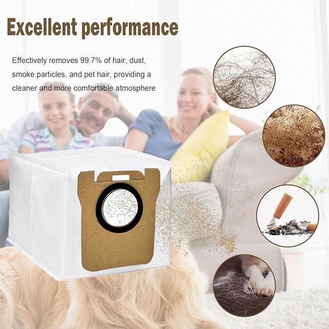 21 Pcs Replacement Parts Compatible for Dreame L10 Ultra / L10s Ultra Robot Vacuum Accessories Kit, 1 Main Brush, 4 HEPA Filters, 6 Dust Bags, 4 Mop Pads, 6 Side Brushes