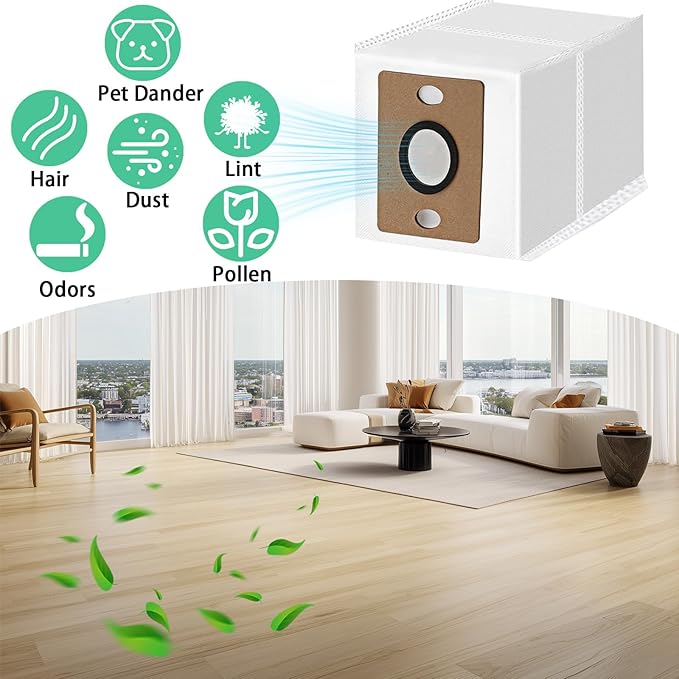 10 Pack Dust Bags Compatible with ILIFE A12 Pro, A30 Pro, V9 Pro Robot Vacuum Cleaner, Replacement Bags for Self Emptying Auto-Empty Station, High Capacity Vacuum Filter Bags