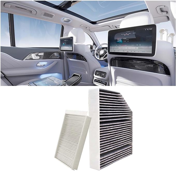 HEPA Cabin Air Filter for Mercedes Benz GLE 350 450 580 53 AMG, GLE 63 AMG S, GLS 450 580, GLS 63 AMG 2020-2025, Replaces 1678350200, 1678350400, CU19014, WP10707, WP10544