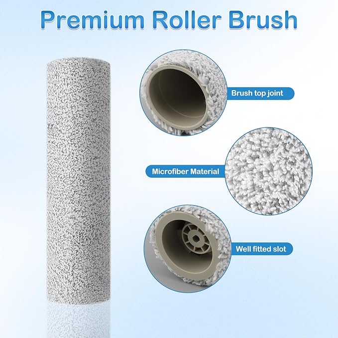 19 Pack Replacement Parts for Ecovacs Deebot X8 Pro Omni for Yeedi S14 Plus Robot Vacuum Accessories include 1 Main Brush, 1 Roller Mop Pad, 4 Hepa Filter, 6 Side Brush, 6 Dust Bag