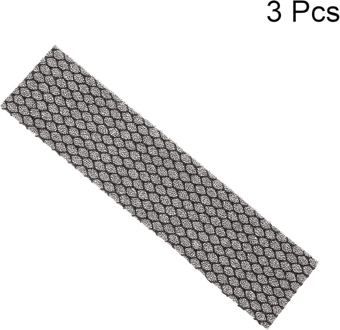 PATIKIL 8.5" x 2" x 0.2" Air Conditioner Foam Filter, 3 Pack Air Filtering Replacement Washable Reusable for Air Conditioning Purifiers, Black