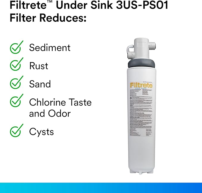 Filtrete 3US-PS01 Advanced Under Sink Quick Change Water Filtration System