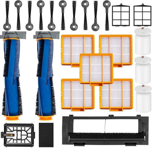 Replacement Parts for Shark AI AV2511AE AV2501S AV2610WA AV2501AE RV2502AE RV2610WA UR2500SR RV2520 AV2510 Accessories Kit :Main Roller Brush/Cover HEPA Filters Foam/Primary Filter Sweep Side Brushes