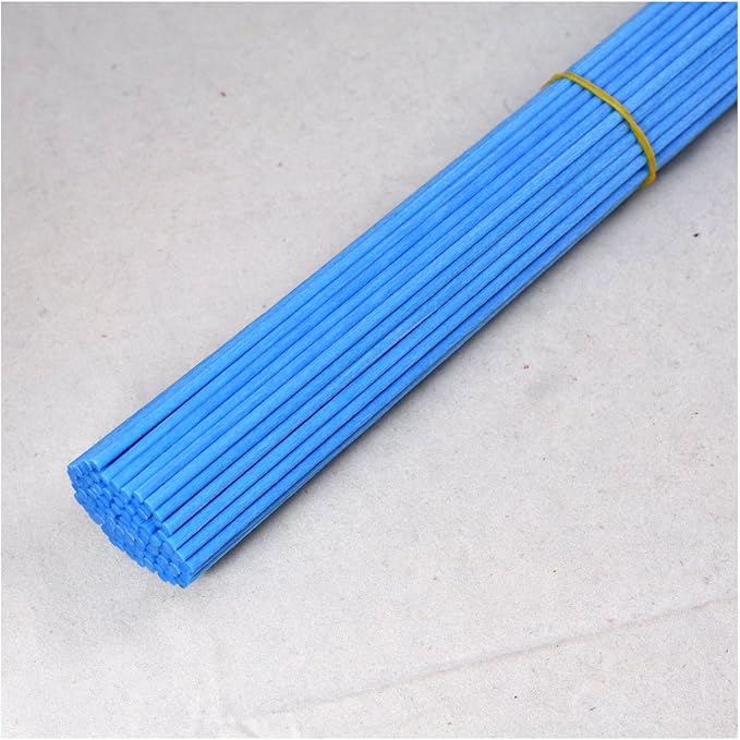 100 Pieces Fiber Reed Diffuser Replacement Refill Sticks (12" x 3mm, Ice Blue)