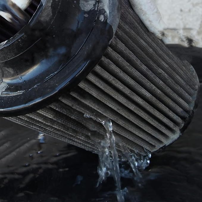 Clamp-On Cold Air Intake Filter, High Performance, Washable Filter, Replacement Air Filter, Flange Diameter 3inch/76mm Black