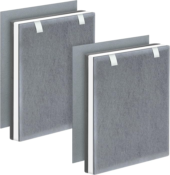 Vital 100 Filter Compatible with LEVOIT Vital100 Air Purifier, 3-Stage High-Efficiency H13 True HEPA with Activated Carbon Pre-Filters, Vital 100-RF, 2 Pack