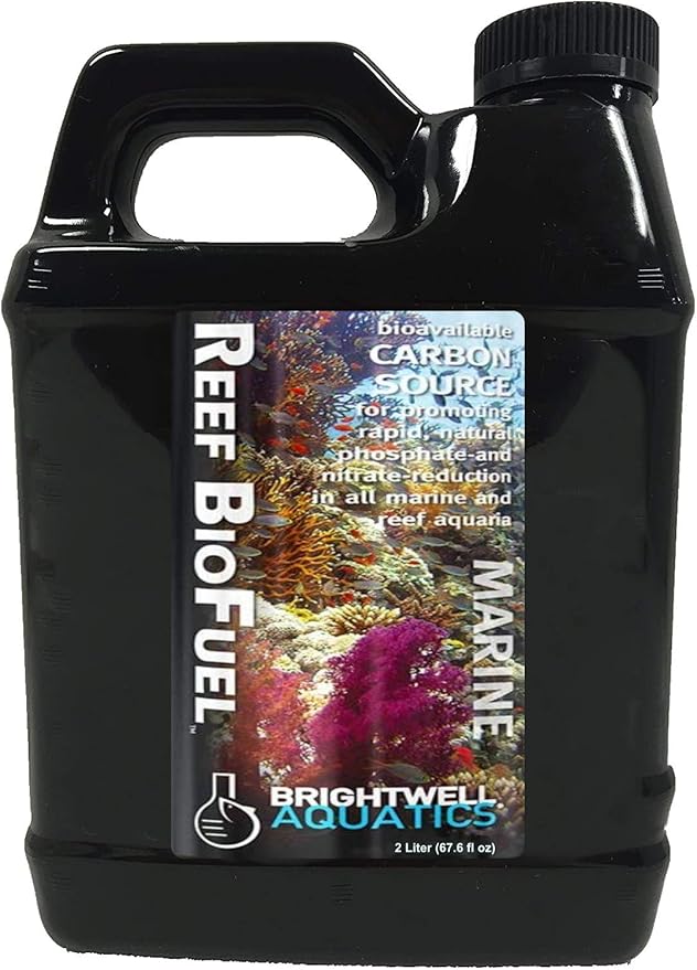 Brightwell Aquatics Reef BioFuel - Organic Carbon Supplement for Marine and Reef Aquariums, Aiding Bacterioplankton Growth That Promotes Rapid Phosphate and Nitrate Reduction, 2 L