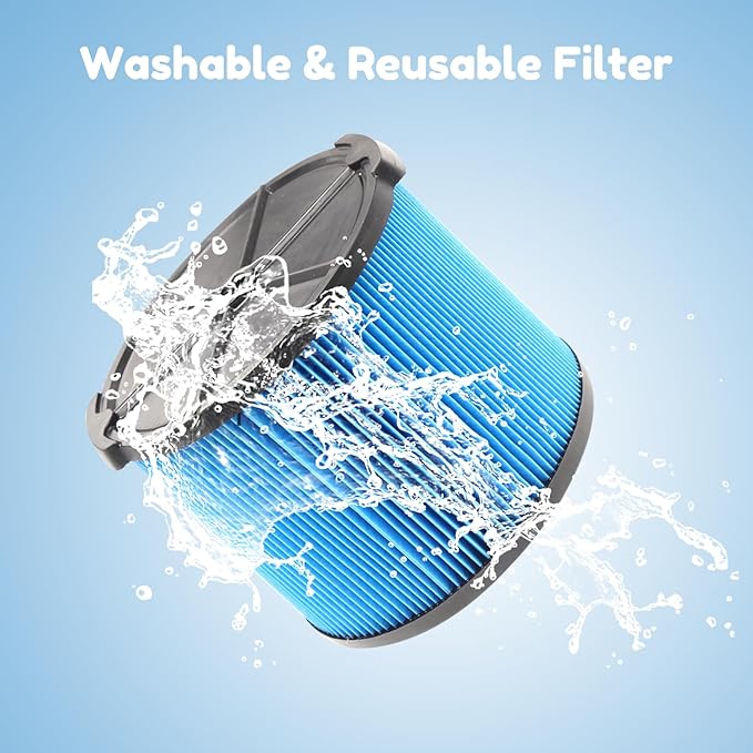 2 Pack VF3500 Replacement Filter for Ridgid Shop Vac 3-4.5 Gallon Wet Dry Vacuums + 4 Pack VF3501 Filter Bags + 4 Pack 26643 Fine Dust Filters for 3/4/4.5 Gallon Wet Dry Portable Vacuums