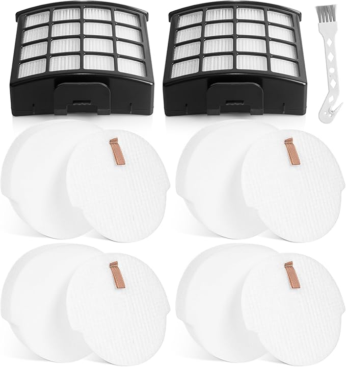 AZ1810 Vacuum Replacement Filters for Shark Vertex Duoclean Upright Cleaner AZ1810, Including 2 HEPA Post Motor Filters, 4 Foam Filters And 4 Felt Filters