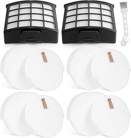 AZ1810 Vacuum Replacement Filters for Shark Vertex Duoclean Upright Cleaner AZ1810, Including 2 HEPA Post Motor Filters, 4 Foam Filters And 4 Felt Filters