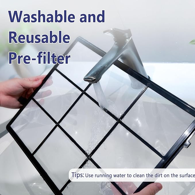 116130 Replacement Filter Compatible with Winix 5500-2 Am80 Plasmawave Air Puri-Fier, 3 Premium Filters and 3 Activated Carbon Pre-Filters and 1 Washable Pre-Filter, 3 Set