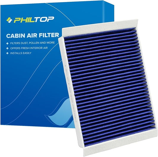 PHILTOP Cabin Air Filter, Replacement for CF12152,2015-2023 Mustang, Premium Cabin Filter with Activated Carbon Filter