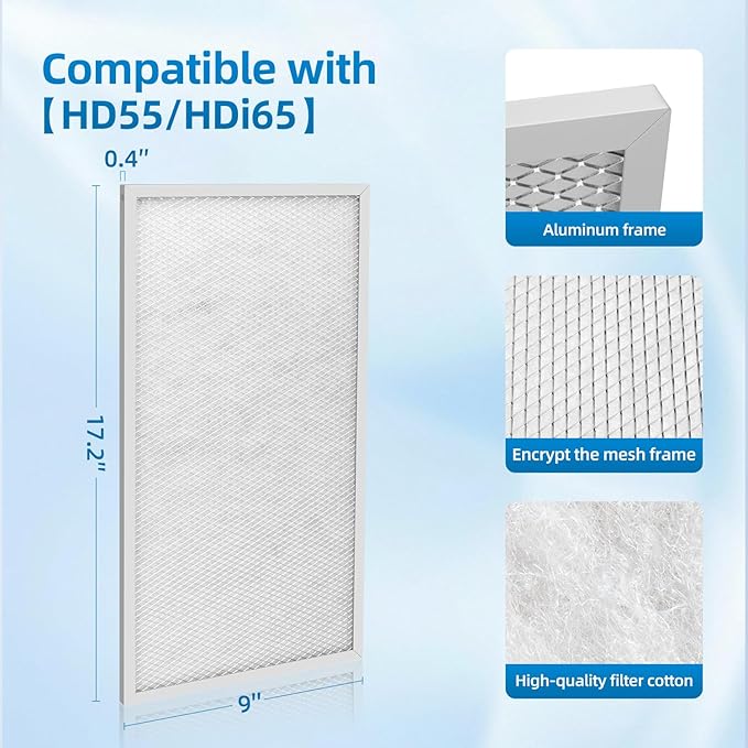 Sentinel HD55 HDi65 Filters Compatible with Alorair Basement Dehumidifiers,MERV-8 (2 Pack)