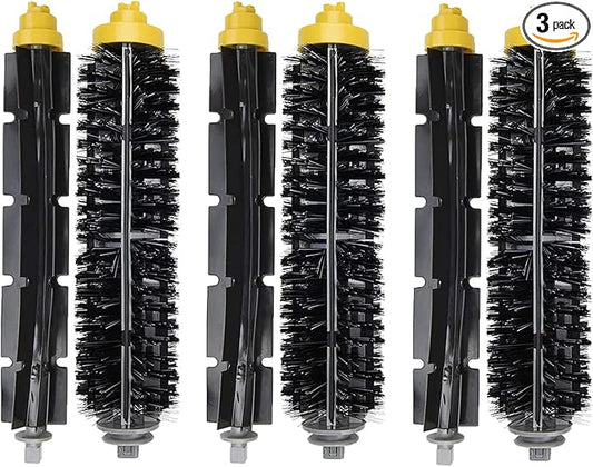 Replacement Parts for IRobot Roomba 600&700 Series,Roomba 614 620 630 635 640 645 650 655 660 675 680 690 695 760 770 780 Vacuum Cleaner(3 Sets Replacement Bristle & Flexible Beater Brushes)