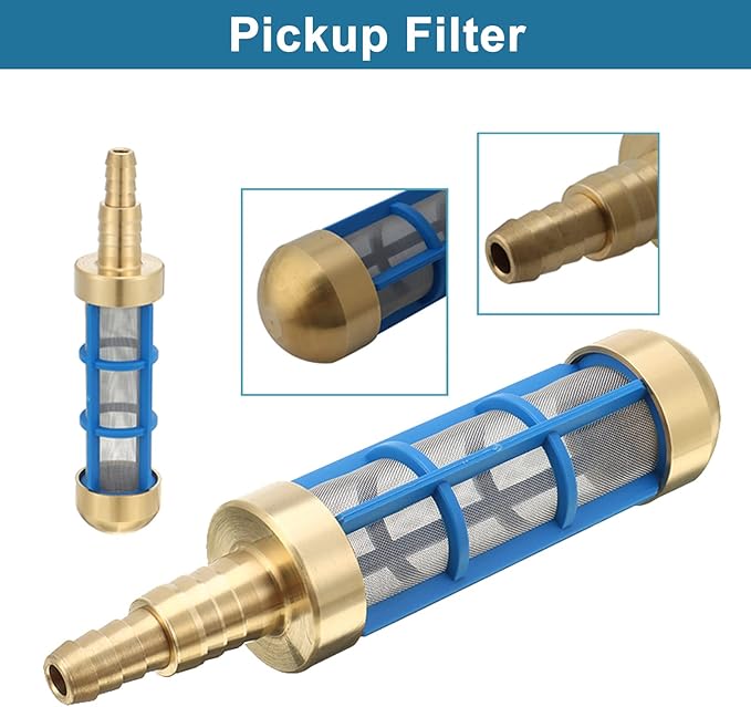 Garden Hose Inlet Filter for High Pressure Washer 3/4'' 5/8'' Hose Water Suction Strainer Pickup Filter Hose Inlet Strainer for Water Tank Connection to Suction Hose