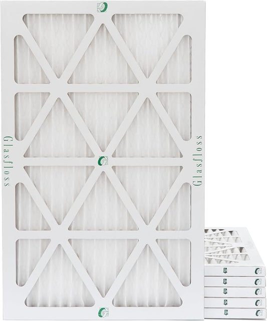 Glasfloss ZL 18x30x1 MERV 10 (FPR 5-6) AC Furnace Air Filters. (Box of 6). Actual Size: 17-5/8 x 29-5/8 x 7/8