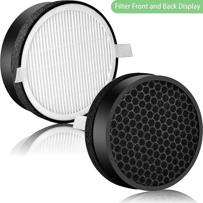 for LEVOIT LV-H132 Replacement Filters, Compatible with Laukowind LV-H132 3-in-1 Nylon Pre-Filter, High-Efficiency Activated Carbon True Filters, Part LV-H132-RF, 4 Pack