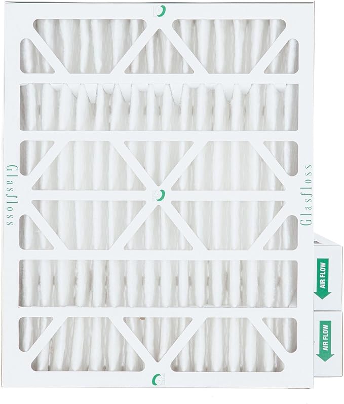 Glasfloss 20x25x4 MERV 10 (FPR 5-6) 4" Inch Pleated Air Filters Box of 3. Actual Size: 19-1/2 x 24-1/2 x 3-3/4