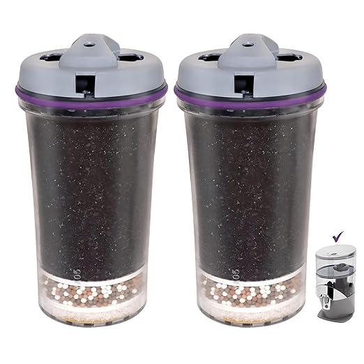 Water Filter Replacement 13845 for Nikken PiMag Countertop Waterfall Gravity Filtration System 1384 & 13681, Water Purifier Cartridge for Nikken Filter Replacement, Alkaline Drinking Dispenser, 2 Pack