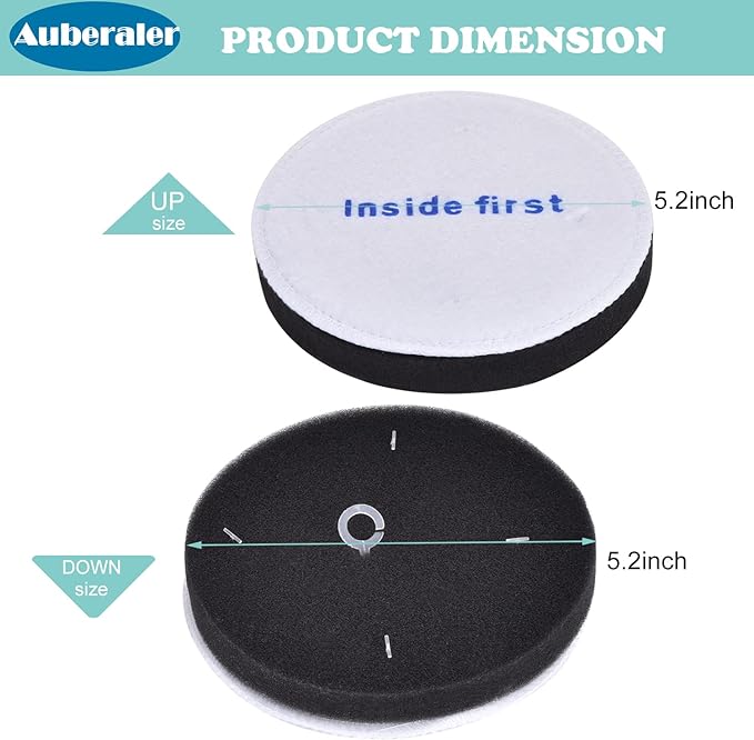 6 Pack E0202 Powerspeed foam Filters Repalce for Eureka NEU182A, NEU181, NEU182B, NEU188A, NEU192A, NEU180, NEU182, NEU180C,NEU186, NEU188, NEU190, NEU1982, NEU180B, NEU202 Lightweight Bagless Vacuum