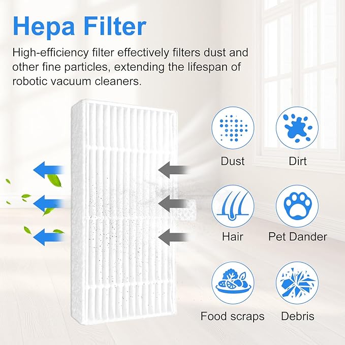 Filters For MAMNV BR150/BR151 For ZCWA BR150/BR151 For ONSON BR150/BR151 For GTTVO BR150/BR151 Robot Vacuum Cleaner, Vacuum Cleaner Filters Replacement Kits(10PCS)