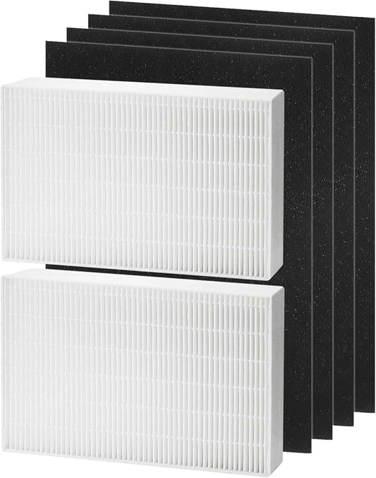 HPA200 HEPA Filter Replacement Compatible with Honeywell HPA200 HRF-ARVP200 Series Air Purifier HPA200, HPA201, HA202, HPA204, HPA250, HPA5200, 2 HEPA R and 4 Precut Carbon Pre-Filters A