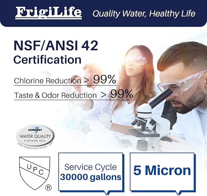 FXHTC 5 Micron 10" x 4.5" Whole House Sediment Activated Carbon Water Filter Replacement for GE FXHTC, GXWH40L, GXWH35F, GNWH38S, RFC-BBSA, W50PEHD, DuPont WFHD13001, 3 PACK