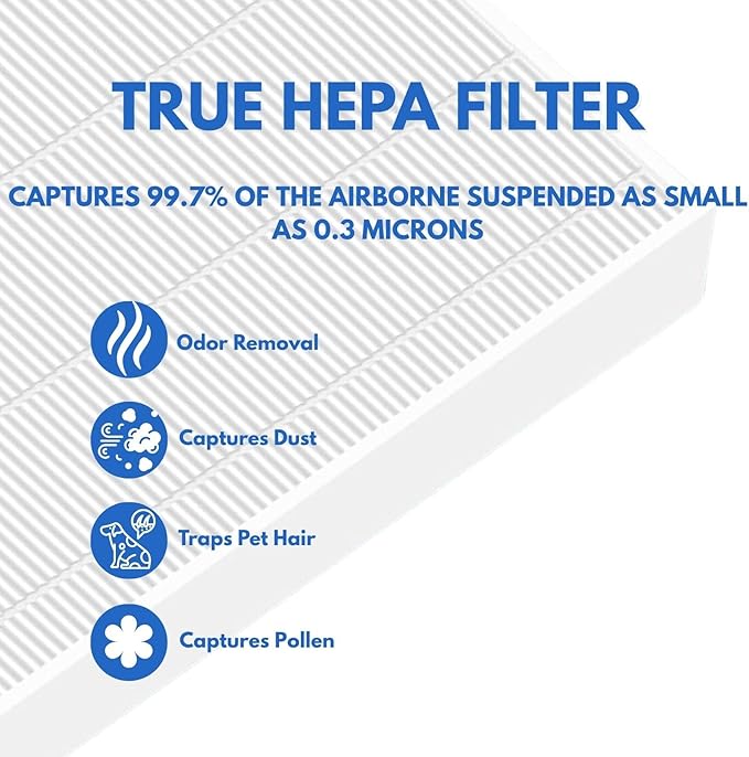 Nispira (1) True HEPA (2) Activated Carbon Replacement Filter Compatible with Coway Airmega 200M Air Purifier AP-1518R, Mighty Air AP-1512HH, 1 Set