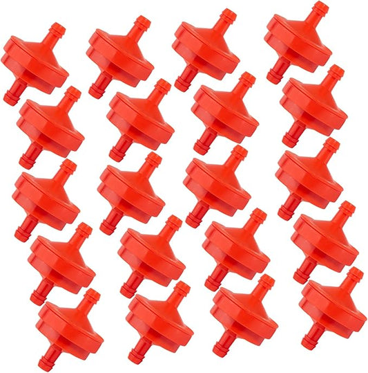 20 Pack 1/4" Inline Gas Fuel Filter Replaces for BS 298090 298090S 394358 JD AM107314 LG298090 LG298090S PT4265 Toro 42-5240 56-6360 Lawn Mower Fuel Filter