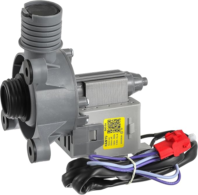 (Upgraded) WH11X34742 Washer Pump Assembly Fit for Frigidaire 11001011000071 5304511363 FFTW4120SW Washing Machine Drain Pump Motor