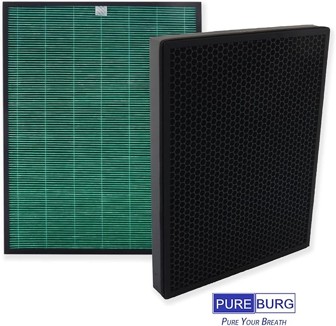 PUREBURG Replacement Filter Compatible with Coway Airmega 240 230 (AP-1821F) Air Purifiers,H13 HEPA Activated Carbon MAX2 2-IN-1 3-Stage Filtration Air Clean VOCs Odor