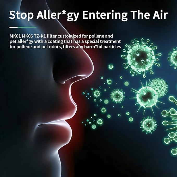 MK01 & MK06 Air Filter Replacement Compatible with MK01 MK06 Air Purifier,4-in-1 Air Filter for Tolife TZ-K1,FreAire KN6391 HAP601,DH-JH01,MJ001H,MJ012H,EPI081 Air Purifier,Pet Care Filter