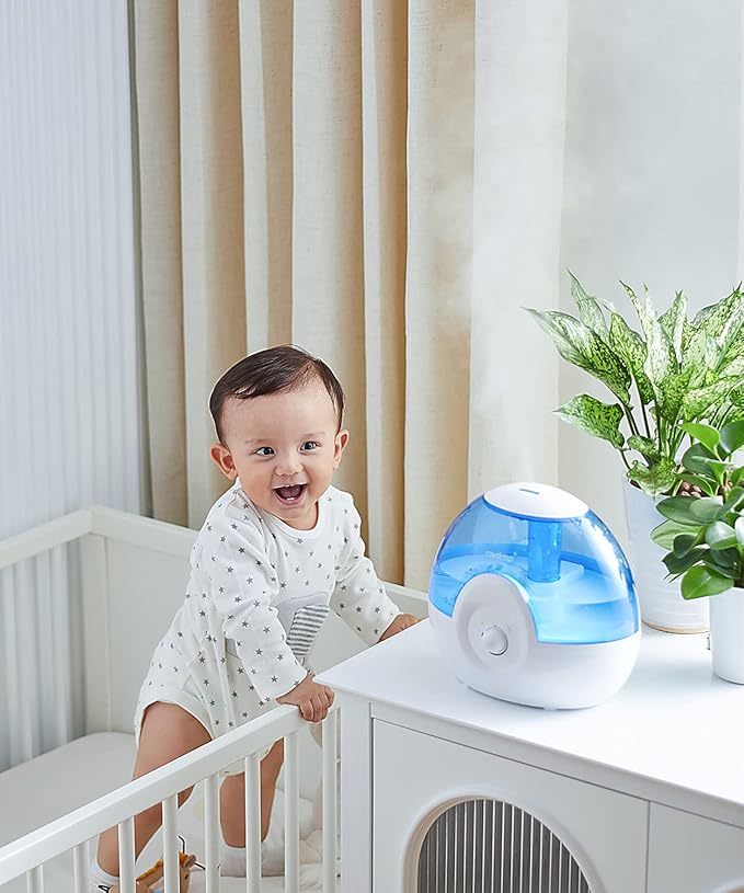 raydrop Cool Mist 2.2L Humidifiers for Bedroom, 28dB Whisper-Quiet Ultrasonic Humidifier, Easy to Clean Home Humidifier, Auto Shut-Off, 30H Work Time, Night Light (Blue)