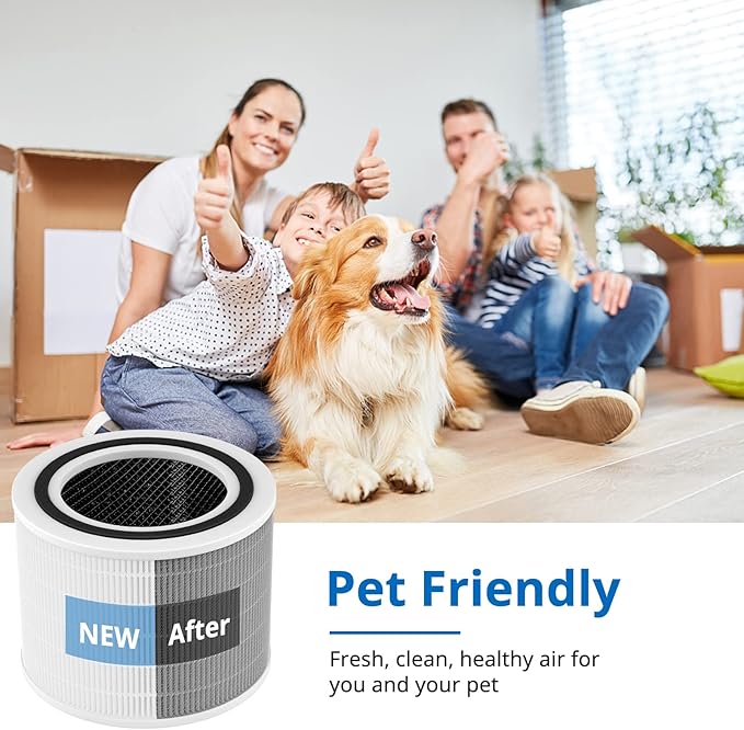 Core 200S Replacement Filter 3 Pack, 3-in-1 Filters Compatible with LEVOIT Core 200S Smart WiFi Air Purifier, HEPA Core 200S-RF Filters