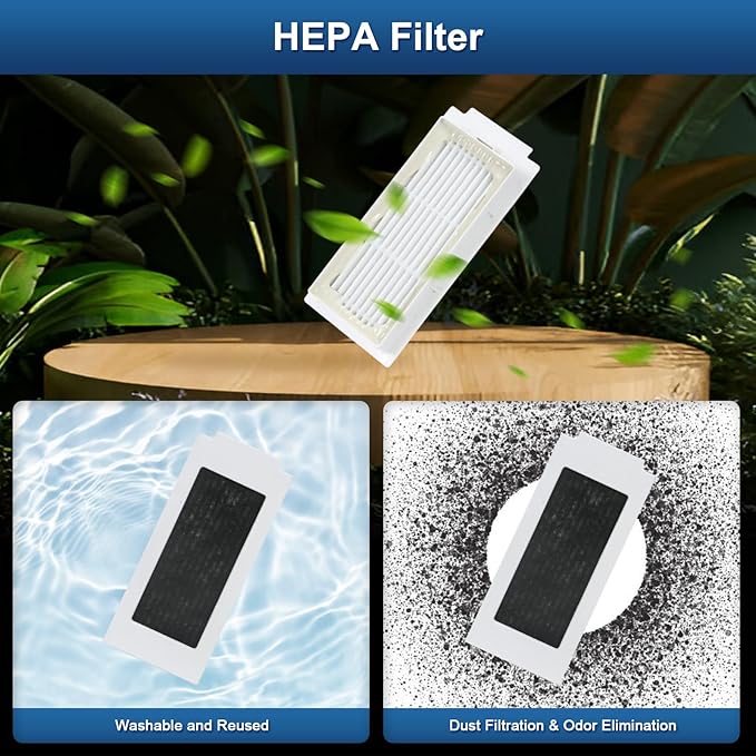 22 Pack Accessories Kit Only for ECOVACS DEEBOT T30S Series (T30S Pro/AI/CARE/AI Care) Robot Vacuum Replacement Parts, 6 Side Brushes, 4 Mop Pads, 6 Dust Bags, 1 Main Brush, 4 Filters, 1 Tool brush