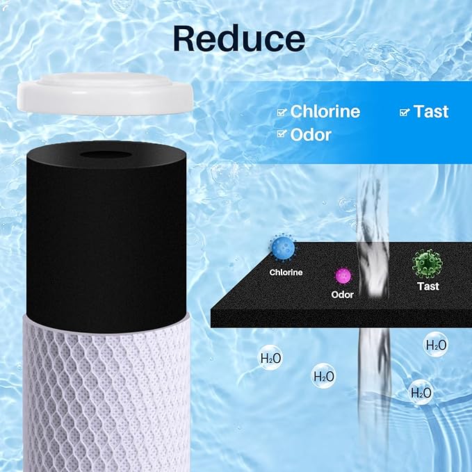 CFS – 2 Pack Water Filter Cartridges Compatible with FXSVC, D-250A, P-250 and P-250A Models – Remove Bad Taste & Odor – Whole House Replacement Water Filter Cartridge – 1 Micron – 10" x 2.5", White