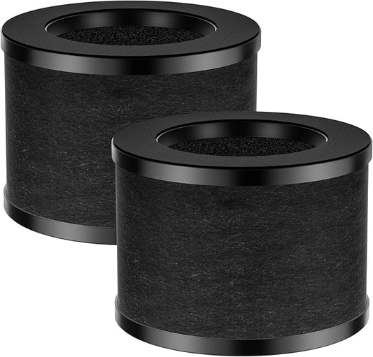 2 Pack TZ-K1 Replacement Filter Compatible With FreAire Air Purifier, ToLife And MK01 MK06 Purifier, 3-in-1 Upgraded Filtration Filters, Activated Carbon and Pre-filter, 360° Rotating Filter(Black)