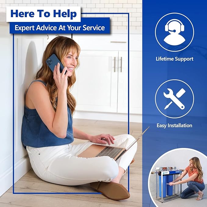 EXPRESS WATER FLTWH2045CGS1 Whole House Replacement Water Filter Set, 3 Count (Pack of 1), White